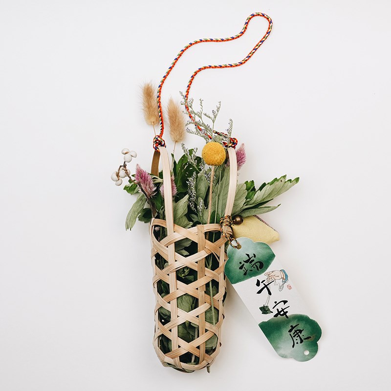 端午节手工车载艾草 花环挂件主题装饰用品花束香囊 门挂铃铛挂饰