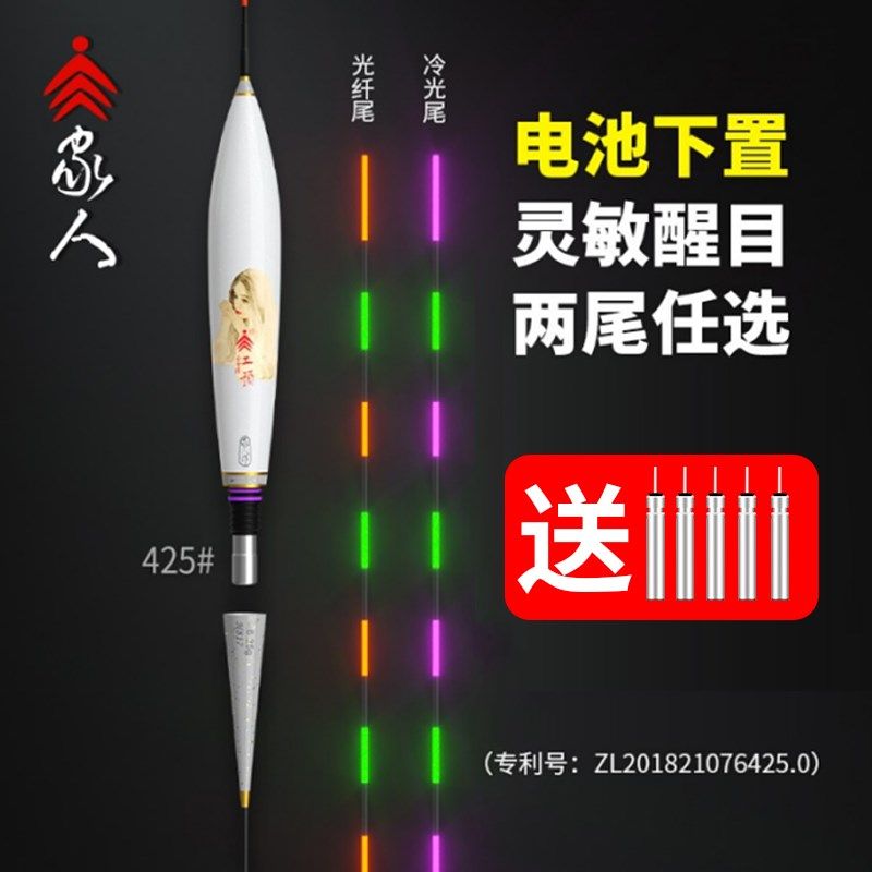 家人高灵敏夜光漂一体超亮醒目电子漂日夜两用鱼漂鲫鲤浮漂