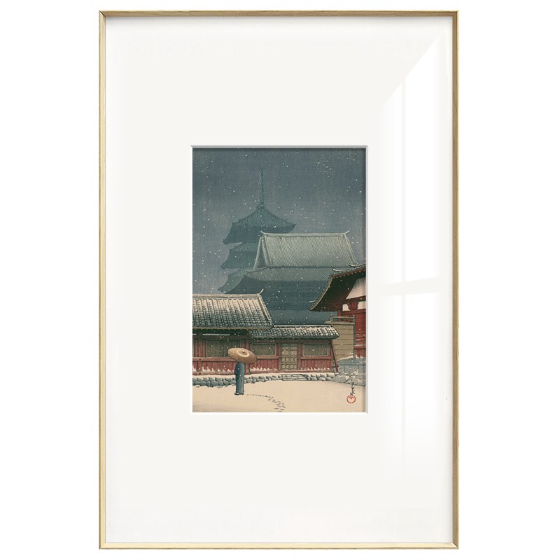 日式装饰画川濑巴水中式客厅卧室日料店居酒屋民宿和风浮世绘挂画图片
