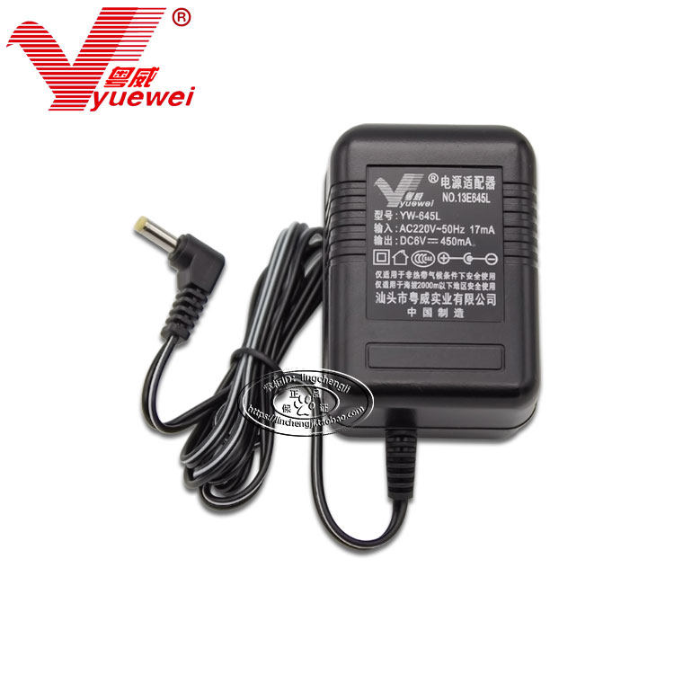 收音机PR6电源配接器C6V纯线性铜线6伏变压器弯插头