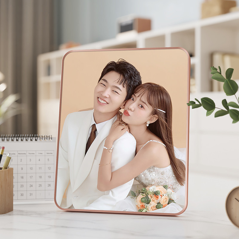 婚纱照相框摆台洗照片定制y6摆婚框挂墙打印结画照相片寸件