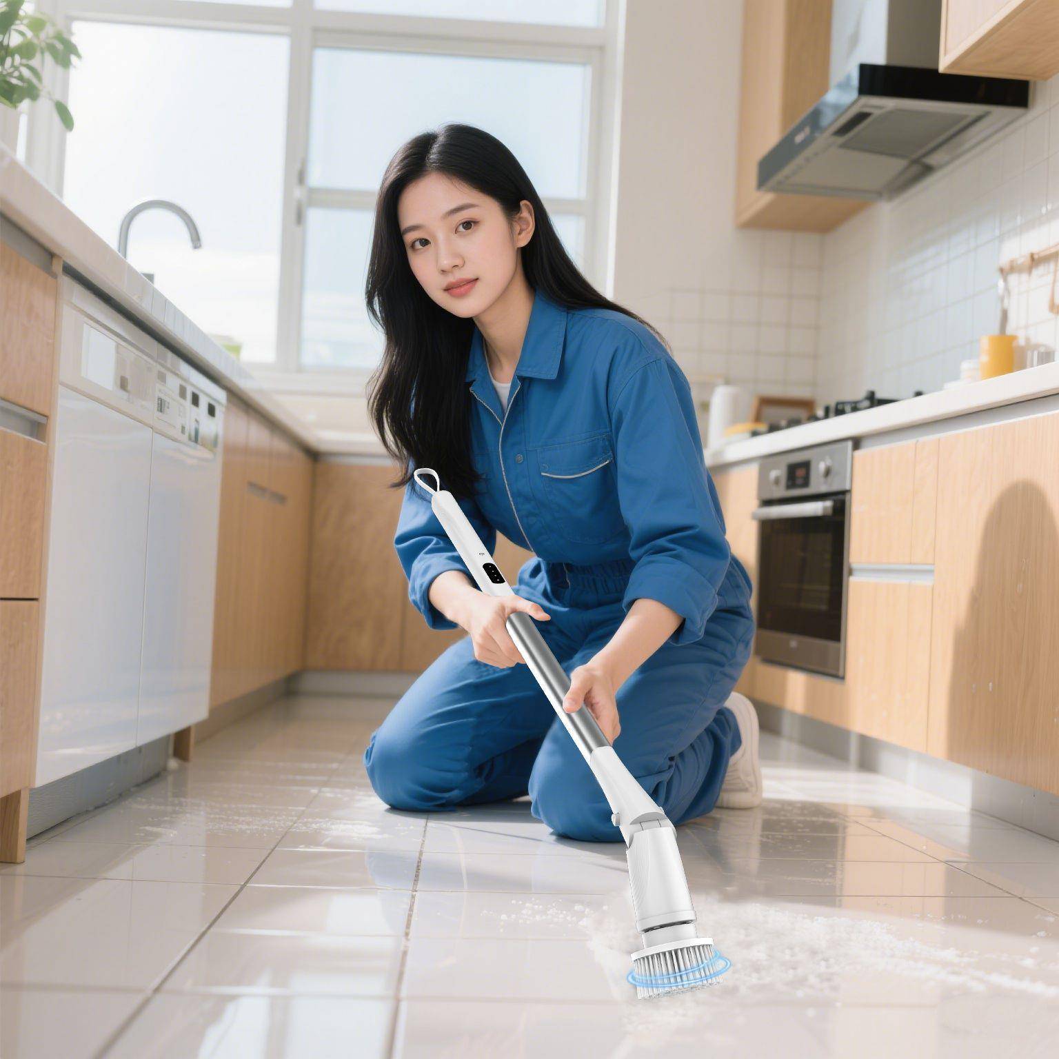 电动清洁刷防水长柄卫生间厕所多功能家用刷地机电动刷浴室洗地刷