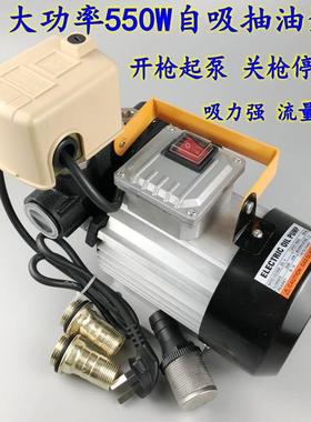 自吸抽油泵AC220VDC12V24V大流量柴油泵电动抽油550W铜线圈