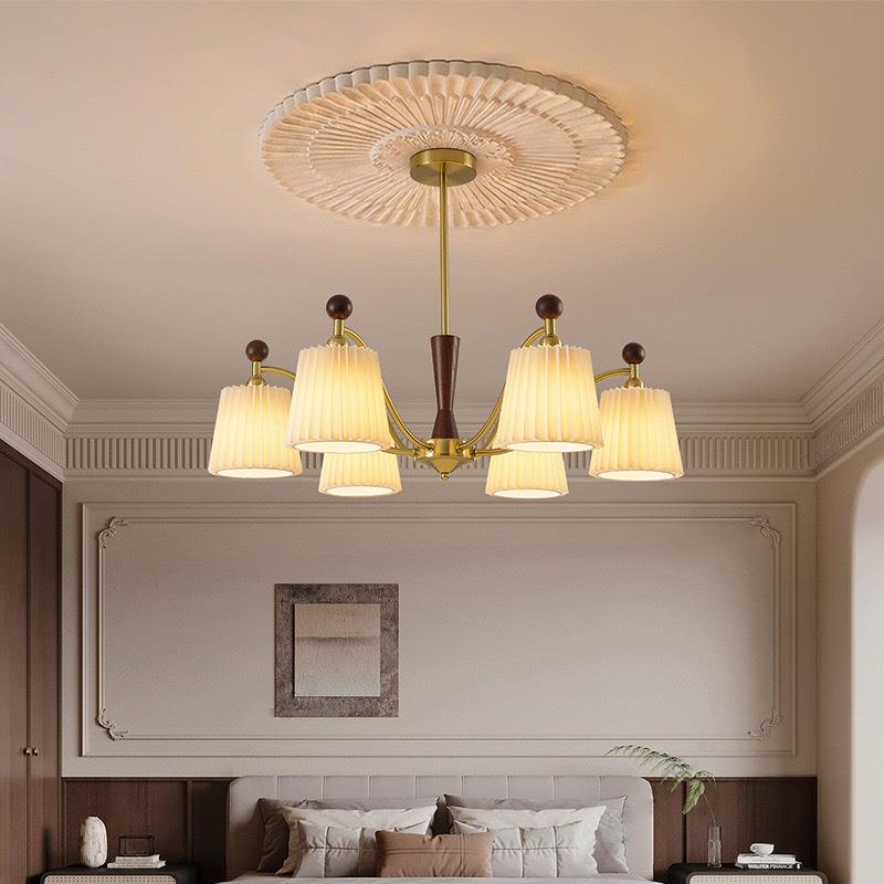 复古现代中法式卧室温暖轻奢灯简约古风奶油客厅美式浪漫餐厅吊灯