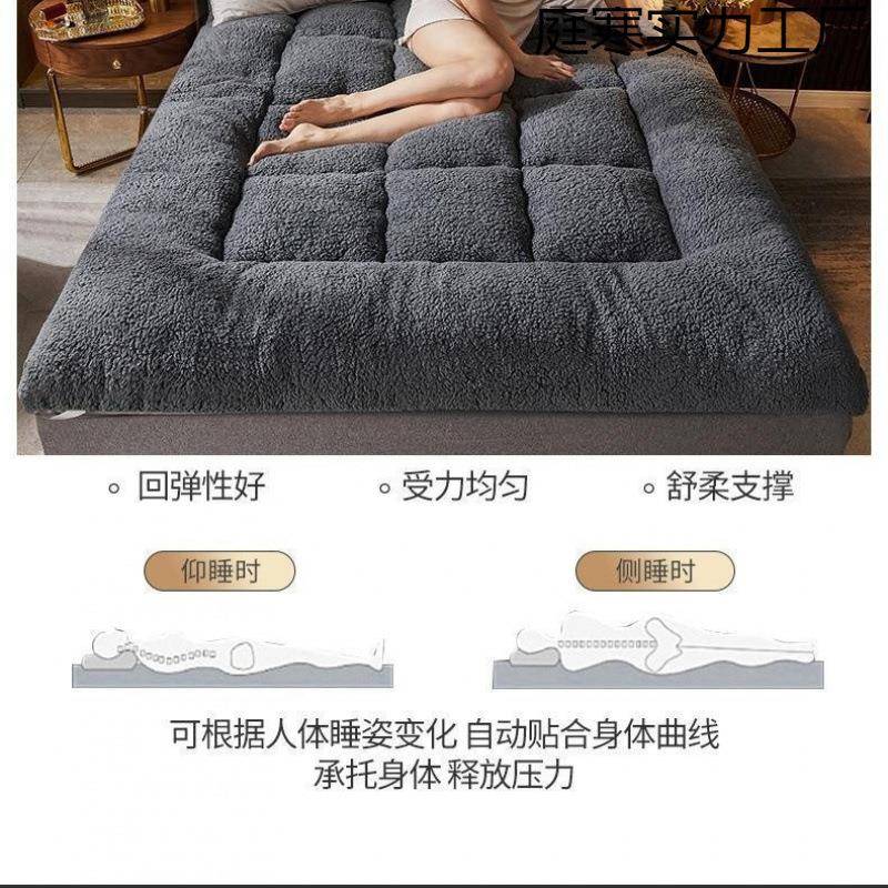 加厚绒床垫冬季保暖可折叠绒毛床褥子学生宿舍床上软垫子