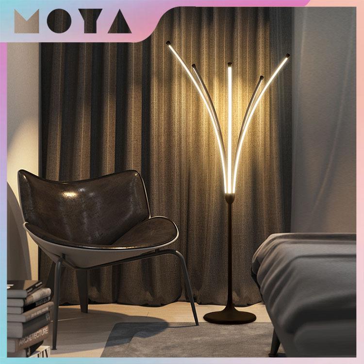 工厂出口现代北欧金属装饰LED床头立式客厅落地灯