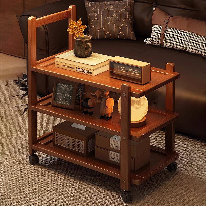 中古风沙发边几茶室可移动小推车客厅家用小户型茶几2025新款爆款