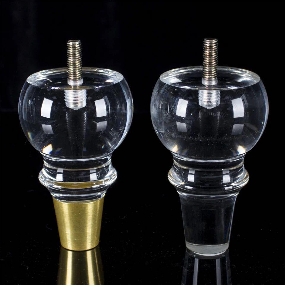 轻奢亚克力透明沙发脚水晶脚餐椅脚有机玻璃沙发腿橱柜脚