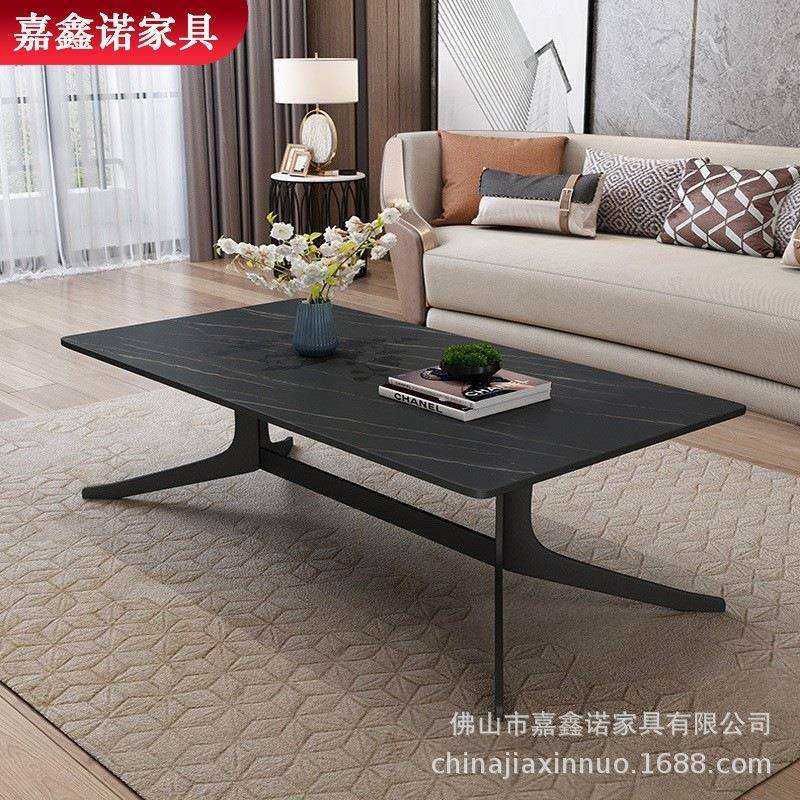 意式轻奢大理石茶几简约小户型家用客厅泡茶创意工作室茶几