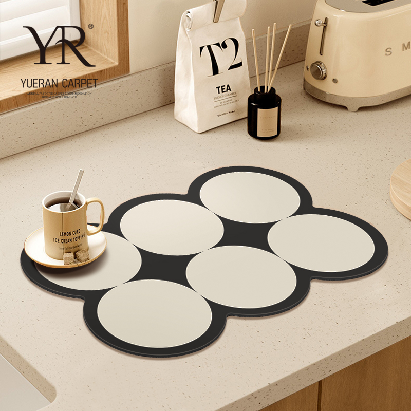 家用厨房沥水垫硅藻泥吸水垫台面防滑软垫可擦免洗桌面隔水垫子