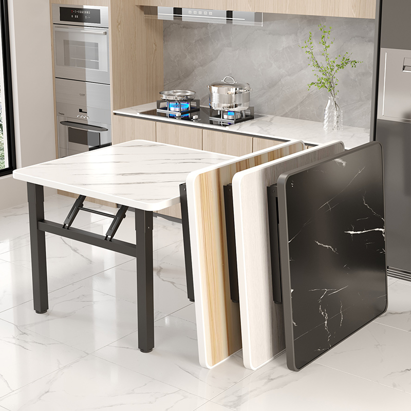 可折叠正方形餐桌小户型家用简约现代加厚桌腿饭桌出租屋宿舍