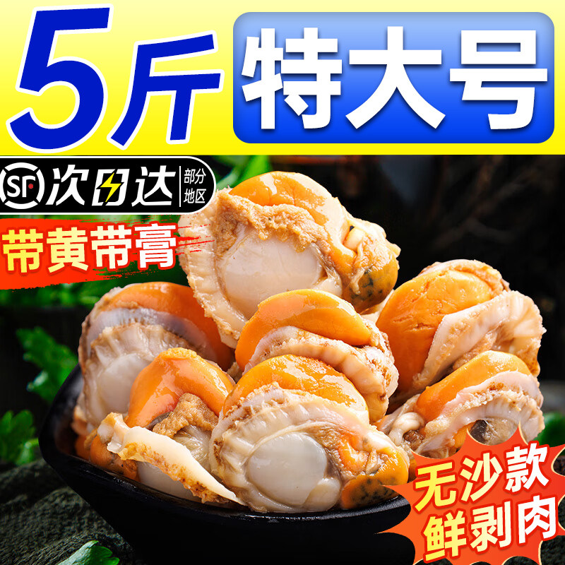 新鲜冷冻特大个扇贝肉海鲜红贝烧