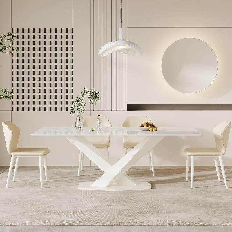 现代简约岩板餐桌轻奢奶油风交叉餐台家用长方形网红吃饭桌椅组合,家装灯饰光源,其它灯具灯饰,淘宝优惠券,粉丝福利购,淘宝优惠卷