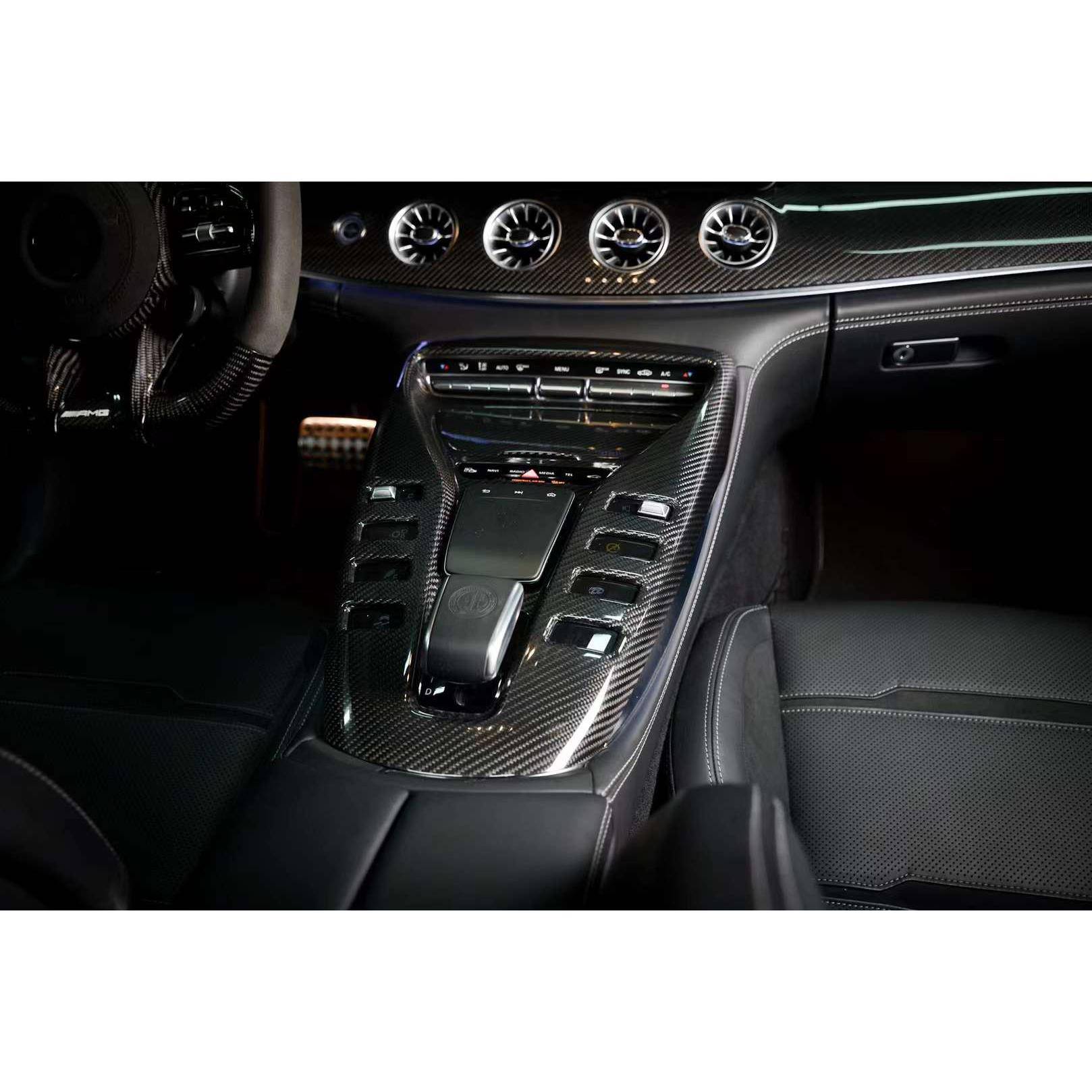 适用于奔驰AMGGT50GT53GT63四门版碳纤维内饰中控仪表车门排挡