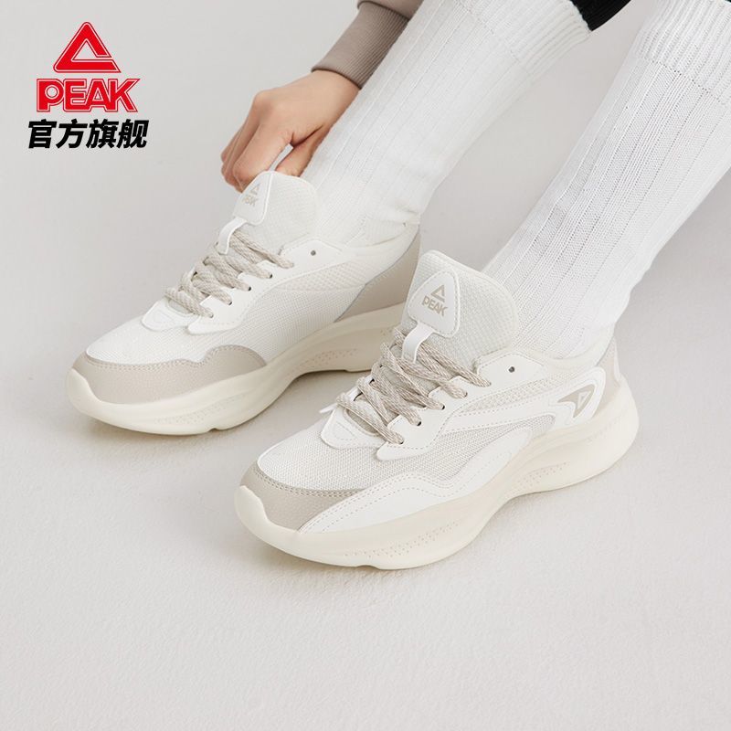 匹克云程休闲鞋女鞋学生新款厚底增高复古老爹轻便时尚百搭运动鞋