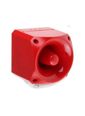 klaxon 18-980573 报警器红色灯身透明灯罩110V230V 105dB64音调