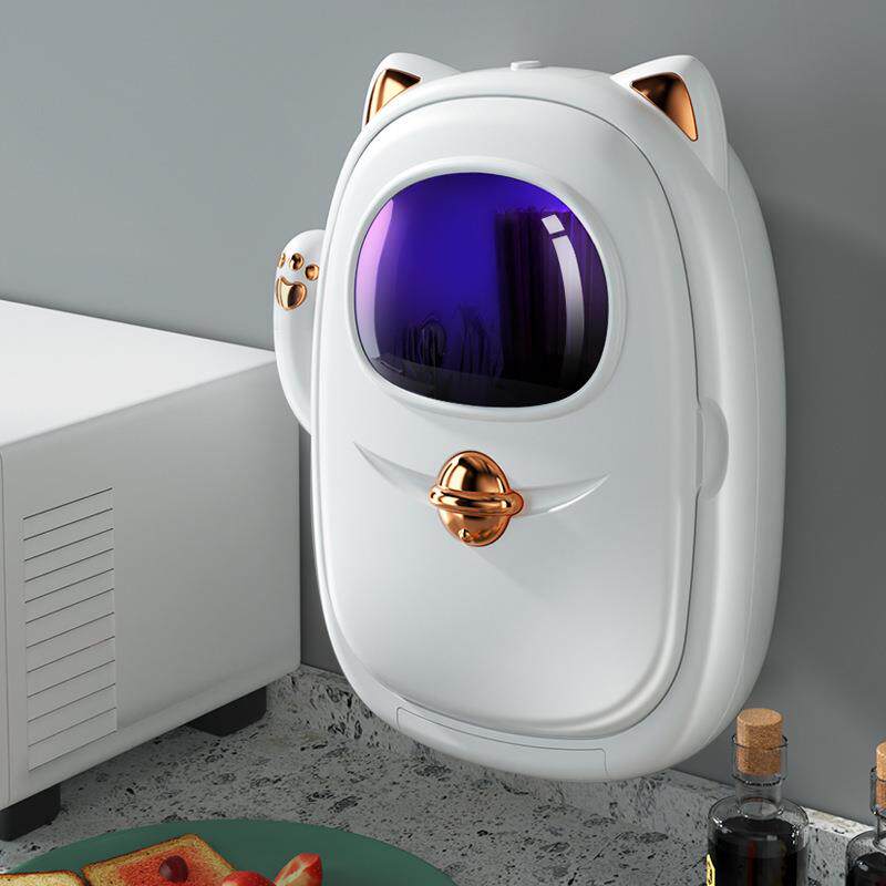 紫外线消毒筷子筒家用厨房餐具置物架消毒筷子收纳盒筷子笼壁挂式