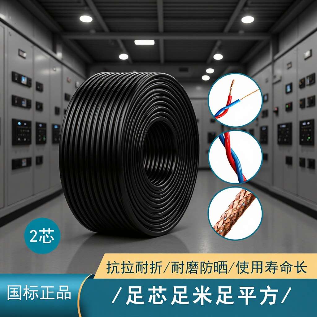 RS485通信电缆RVVPS2*0.5双绞线120欧RS422/232通讯开关电源线