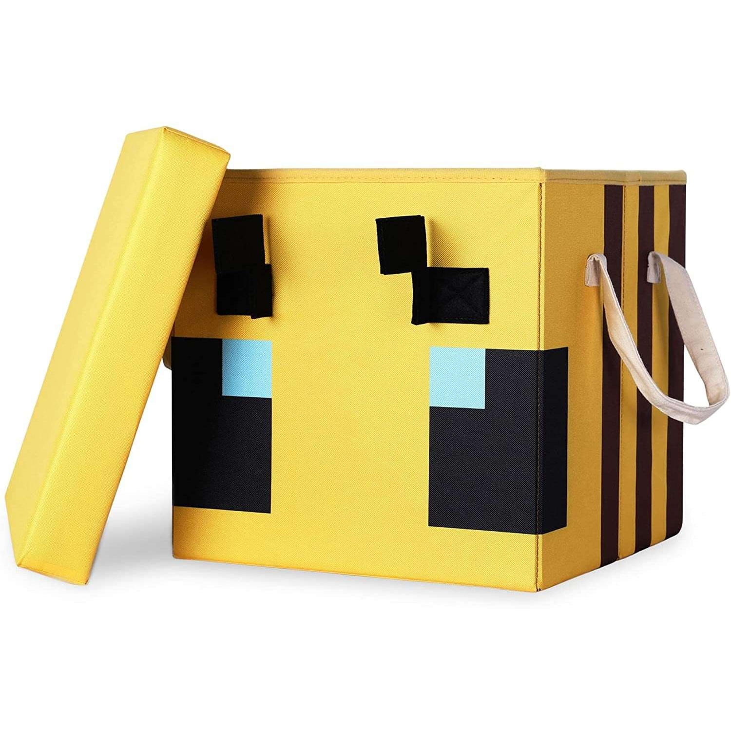 我的世界玩具蜜蜂宝箱草坪TNT储物箱可坐可收纳大容量收纳凳箱子