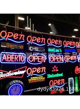 ABIERTO SIGN霓虹灯 LED OPEN SIGN霓虹灯NEON OPEN SIGN开放标志