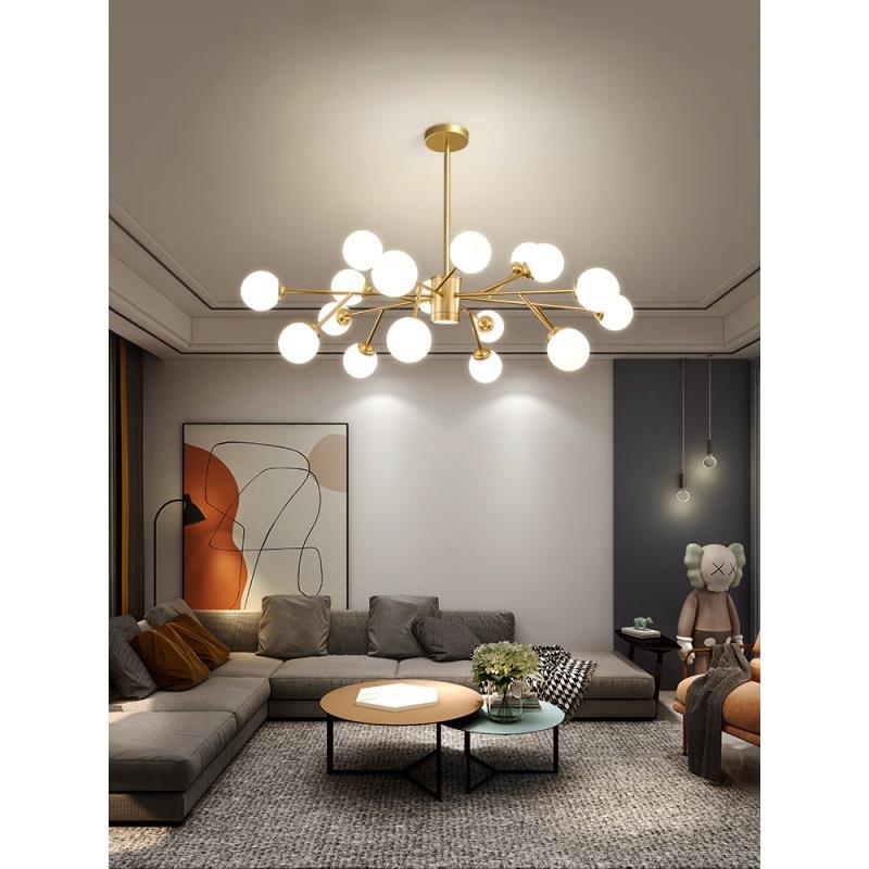 客厅灯北欧吊灯现代简约led大厅灯创意个性餐厅卧室魔豆分子灯具