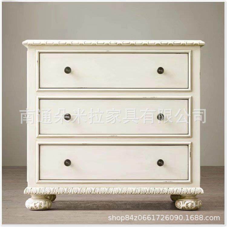 出口外贸家具美式乡村实木床头柜现代卧室白色储存柜收纳柜,3C数码配件,USB灯,淘宝优惠券,粉丝福利购,淘宝优惠卷
