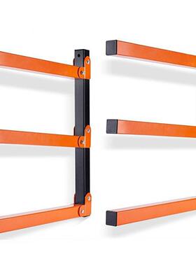 跨境橙色柴火架壁挂式金属架分层悬挂式置物架仓库木板储物架车库