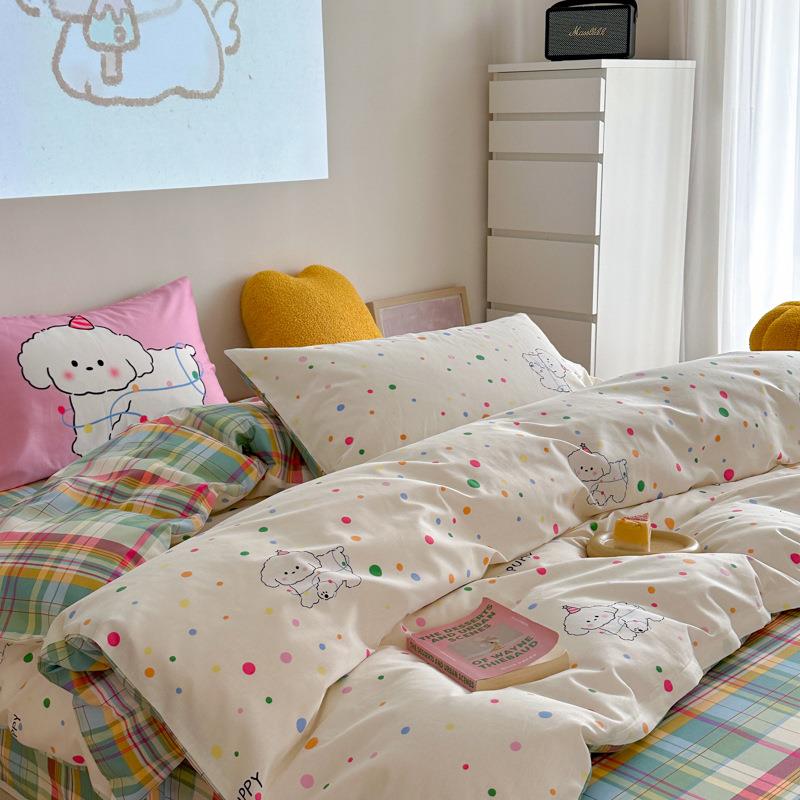 2024新款13372纯棉数码印花四件套（二）1.2m床单款三件套可爱