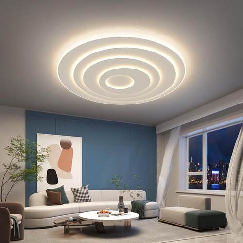 灯具现代简约大气客厅灯个性圆形大厅主灯北欧卧室餐厅led吸顶灯