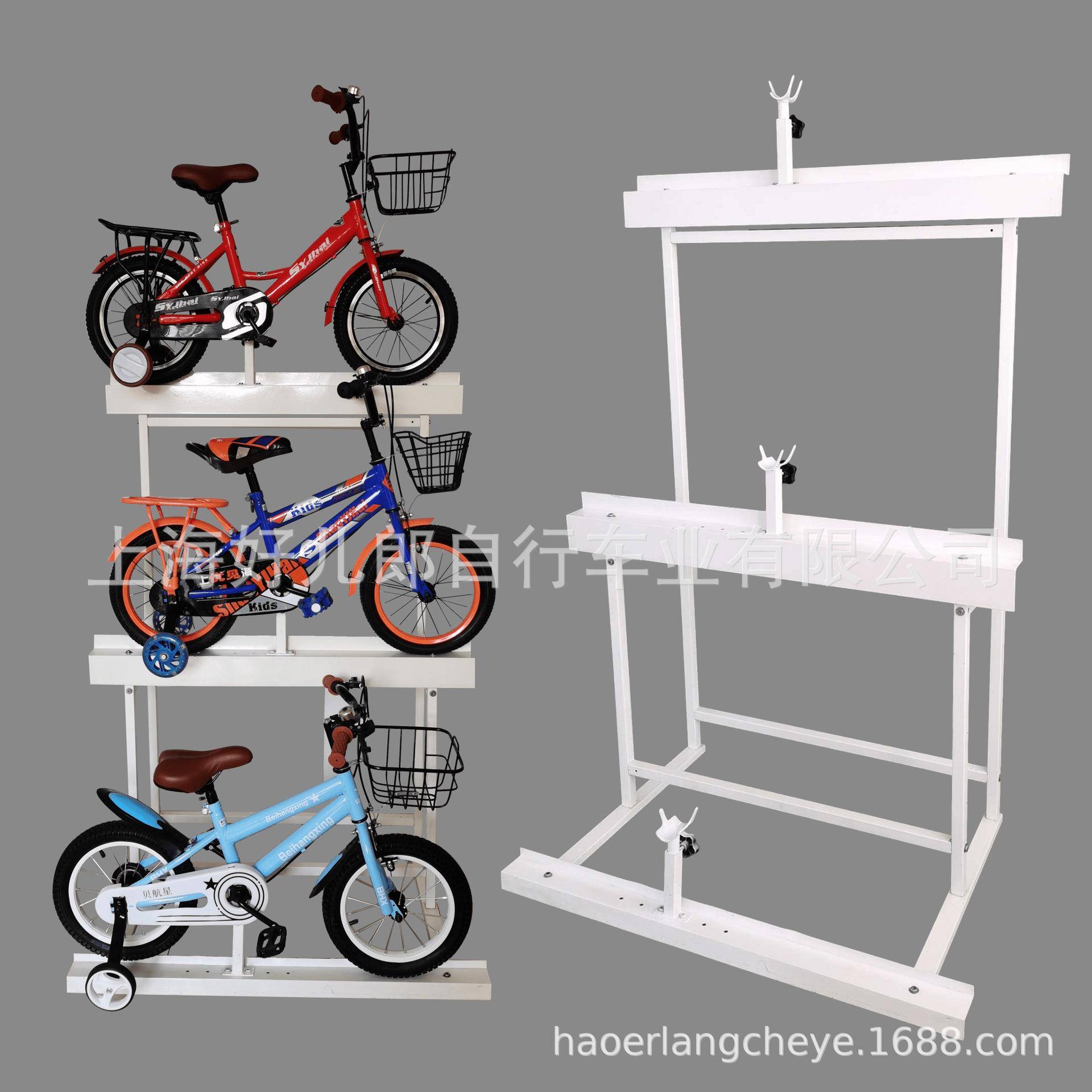 新款三层童车展示架自行车货架滑行平衡车柜台好儿郎展示架
