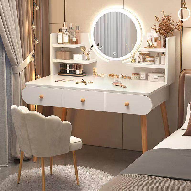 梳妆台现代卧室简约化妆桌2025新款轻奢化妆台小户型主卧梳妆桌子