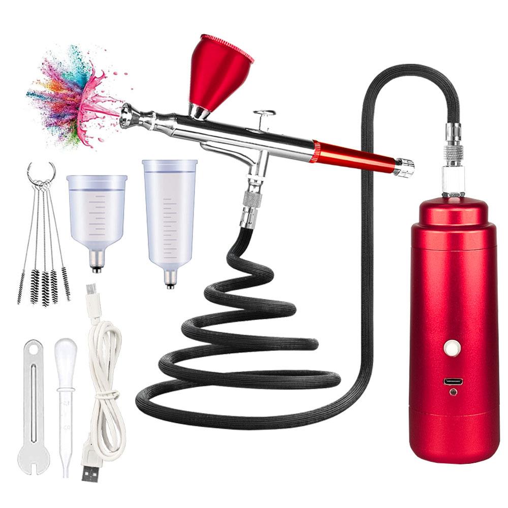 喷笔套装丙烯绘画气泵喷漆枪多功能工业级模型彩绘颜料上色喷漆笔