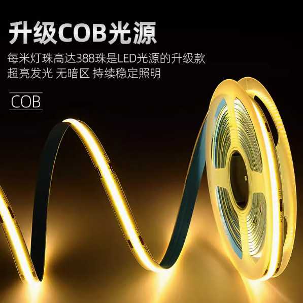线条灯LED灯带COB低压高压24V/12V流水灯带三色变光智能调光调色