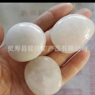 抛光雨花石家装石料用雨花石造景白色鹅卵石砾石白砾景观石河卵石