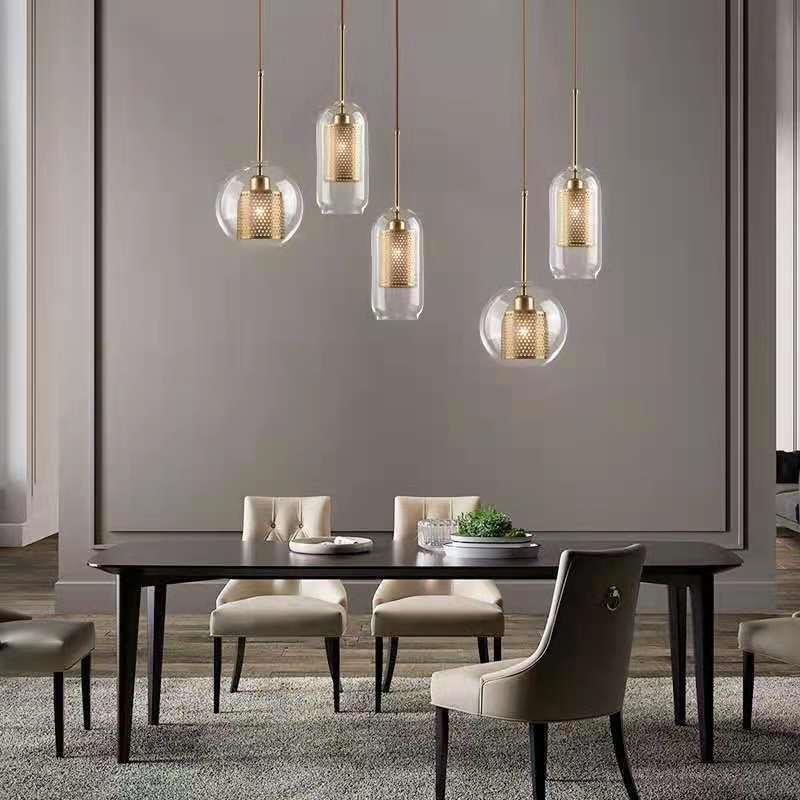 工业风餐厅单头吊灯创意个性过道吧台玻璃床头吊灯