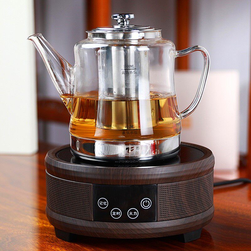 雅风炉茶用玻璃煮茶壶过滤大容量家用烧水壶黑茶煮专器