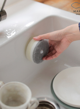 arna洗碗海绵百洁布带吸盘厨房洗碗布家用抹布刷锅刷碗