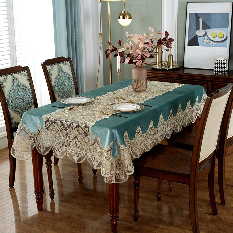 网红款家用布艺餐桌布法式大蕾丝花边长方形茶几盖巾布欧式,居家布艺,桌布,淘宝优惠券,粉丝福利购,淘宝优惠卷