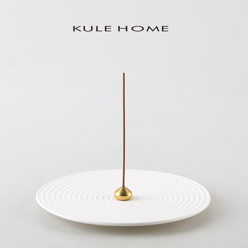 U形 HOE 陶瓷室内家用圆E檀香碟日式香座插香台线