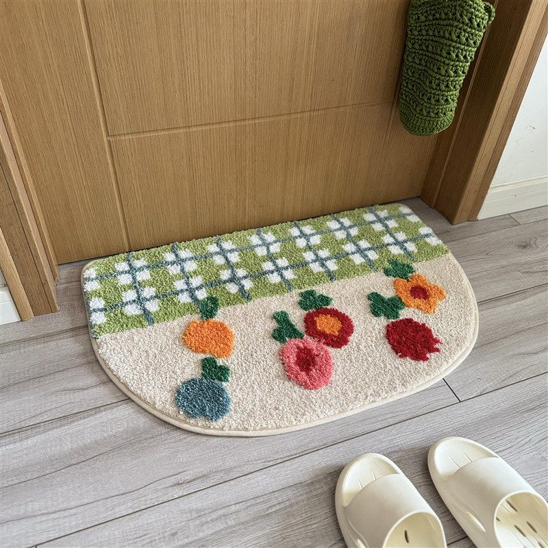 ns风可爱花朵半圆地垫入户门家用进门门口防滑地毯可机洗,居家布艺,入户地垫,淘宝优惠券,粉丝福利购,淘宝优惠卷