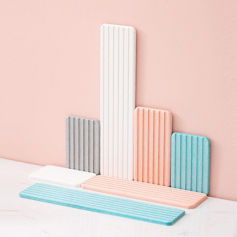 硅藻泥吸水垫家用浴室台面防水垫大小号漱口杯牙刷防滑垫