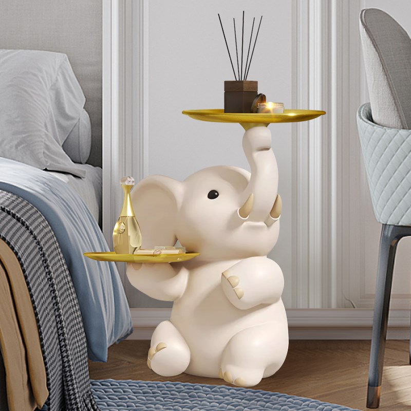 迎宾形象创意家居落地摆件萌趣儿童卧室床头装饰托盘收纳送礼