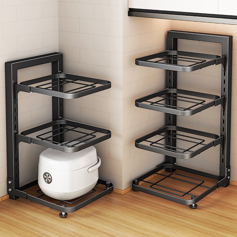 放锅架子厨房锅具收纳架落地多层炒菜锅下