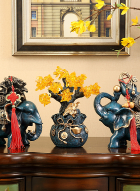 招财办公摆件客厅玄关电视装饰品送搬家乔迁新居礼物实用