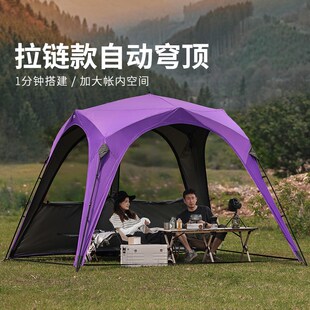 WOFWAER黛全链穹顶帐幕天篷户外遮阳钛黑胶速开露营野餐拉套装
