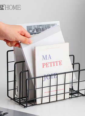 简约杂志报刊架小书架家用创意书房桌面装饰摆件