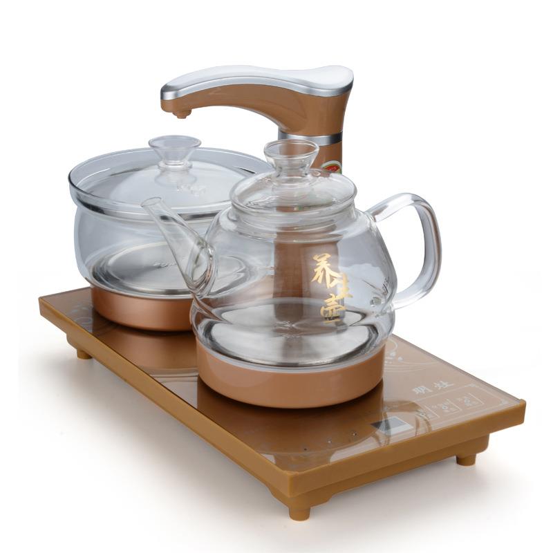 全自动旋转上水加水智能烧水壶锅茶具电热泡茶炉玻璃养生壶煮茶器