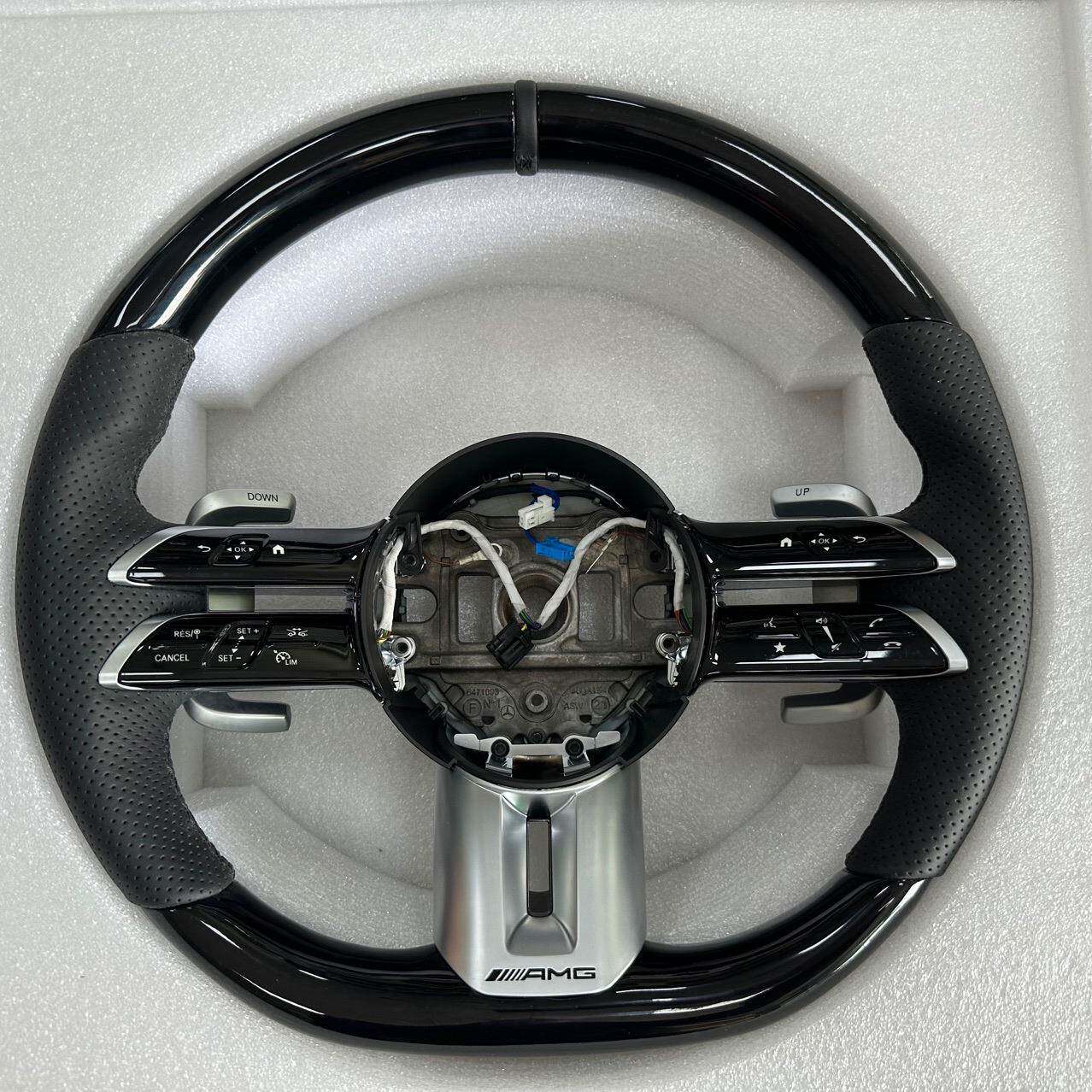 适用于奔驰方向盘老改新A180LC200LE300碳纤维蜻蜓AMG总成改装