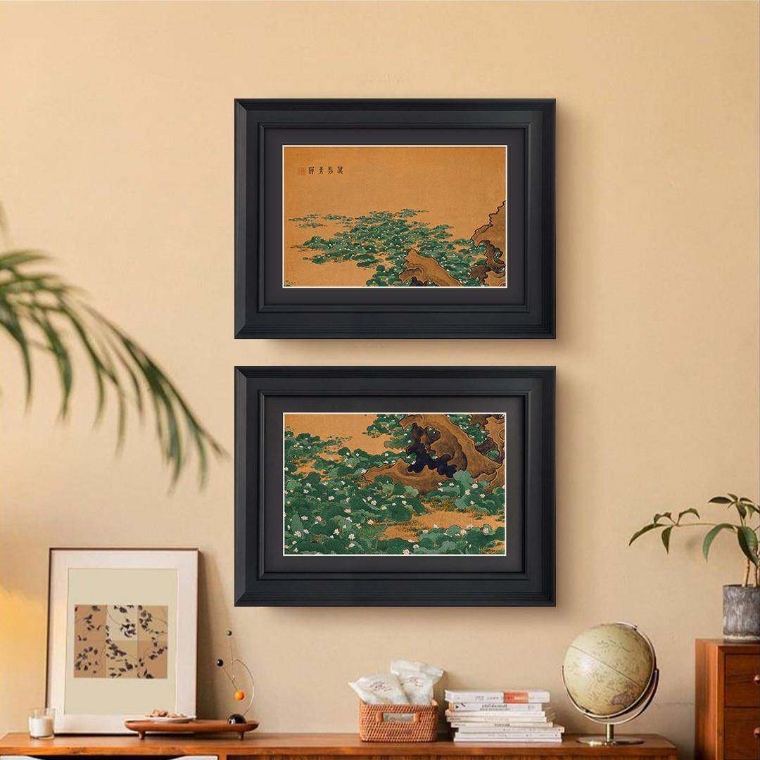 好运莲莲新中式装饰画客厅餐厅书房中古风挂画玄关国潮艺术壁画,鲜花速递/花卉仿真/绿植园艺,割草机/草坪机,淘宝优惠券,粉丝福利购,淘宝优惠卷