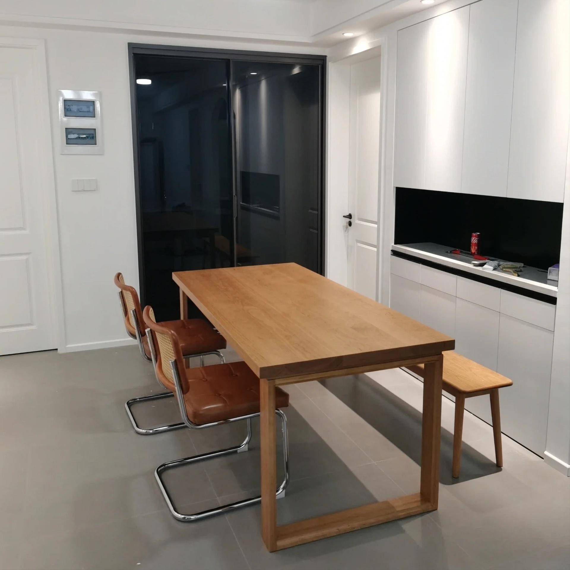 严选实木餐桌白蜡木长桌日式大板桌莫比恩家用樱桃木饭桌简约书桌